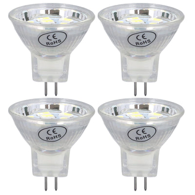 4Pcs MR11 LED Bulb 3W 300lm Bulb with 9 Beads Double Pin Base for Spotlight Landscape LampCold White Light