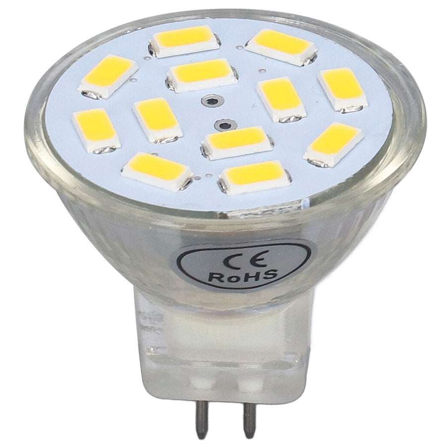 4PCS MR11 12LED Light Bulb 4W 400LM Double Pin Base Landscape Spot Light Bulb for Bedroom DC12VWarm White