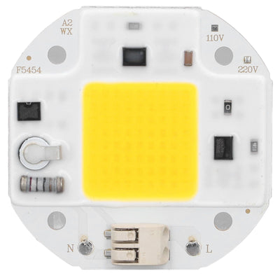 COB Lamp Bead High Power LED Chip High Brightness Drive Free for DIY Lamp Floodlight Indoor Lighting 220V50W Warm White 2800K‑3500K