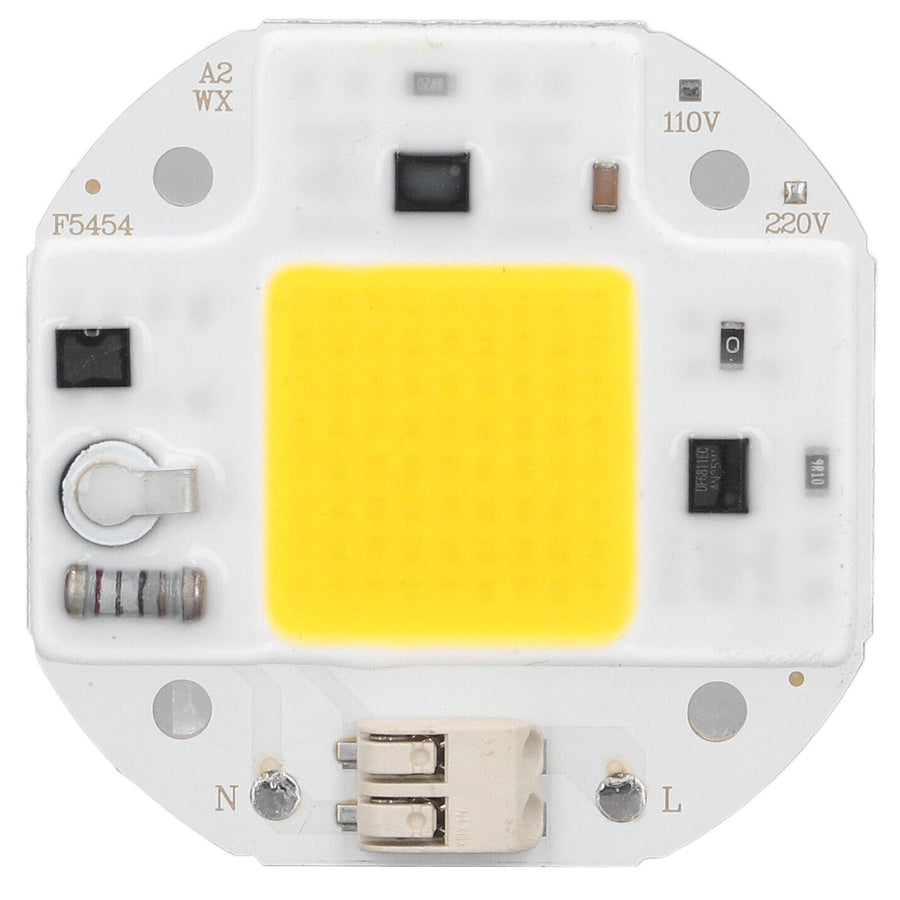 COB Lamp Bead High Power LED Chip High Brightness Drive Free for DIY Lamp Floodlight Indoor Lighting 220V50W Warm White 2800K‑3500K