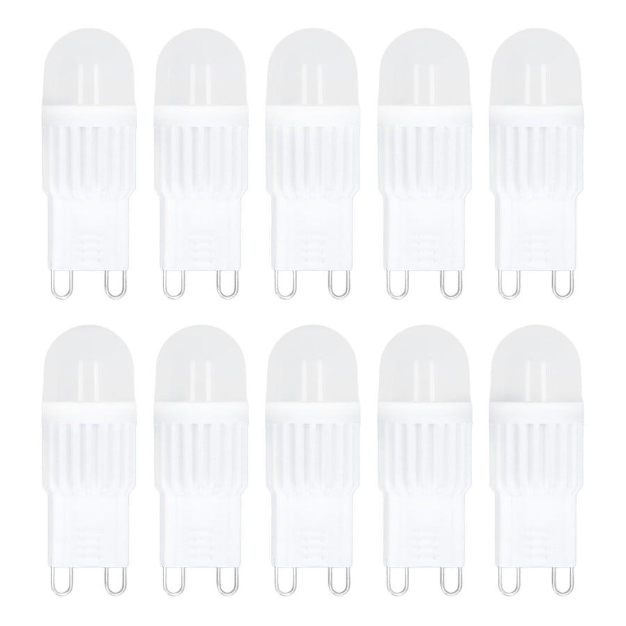 10pcs G9 Bulb Dimmable 2W 500lm G9 LED Bulb 30W Halogen Equivalent for Chandelier Ceiling Light Wall Lamp 220VWhite Light