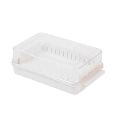 Butter Dish with Lid for Countertop Plastic Butter Keeper and Cutting Slot for Dividing and Storing Butter Container