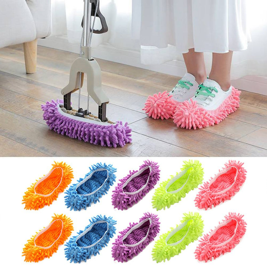 10Pcs Mop Slippers for Floor Cleaning Removable Mop Head Shoes Cover Microfiber Mops Shoes Dust Hair Cleaner Sweeping