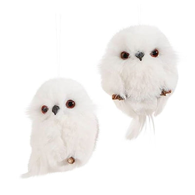 2Pcs Christmas Cute Owl Hanging Gift Simulation Animal Pendant Xmas Tree Pendant Home Holiday Party Decoration