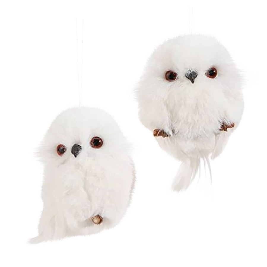 2Pcs Christmas Cute Owl Hanging Gift Simulation Animal Pendant Xmas Tree Pendant Home Holiday Party Decoration