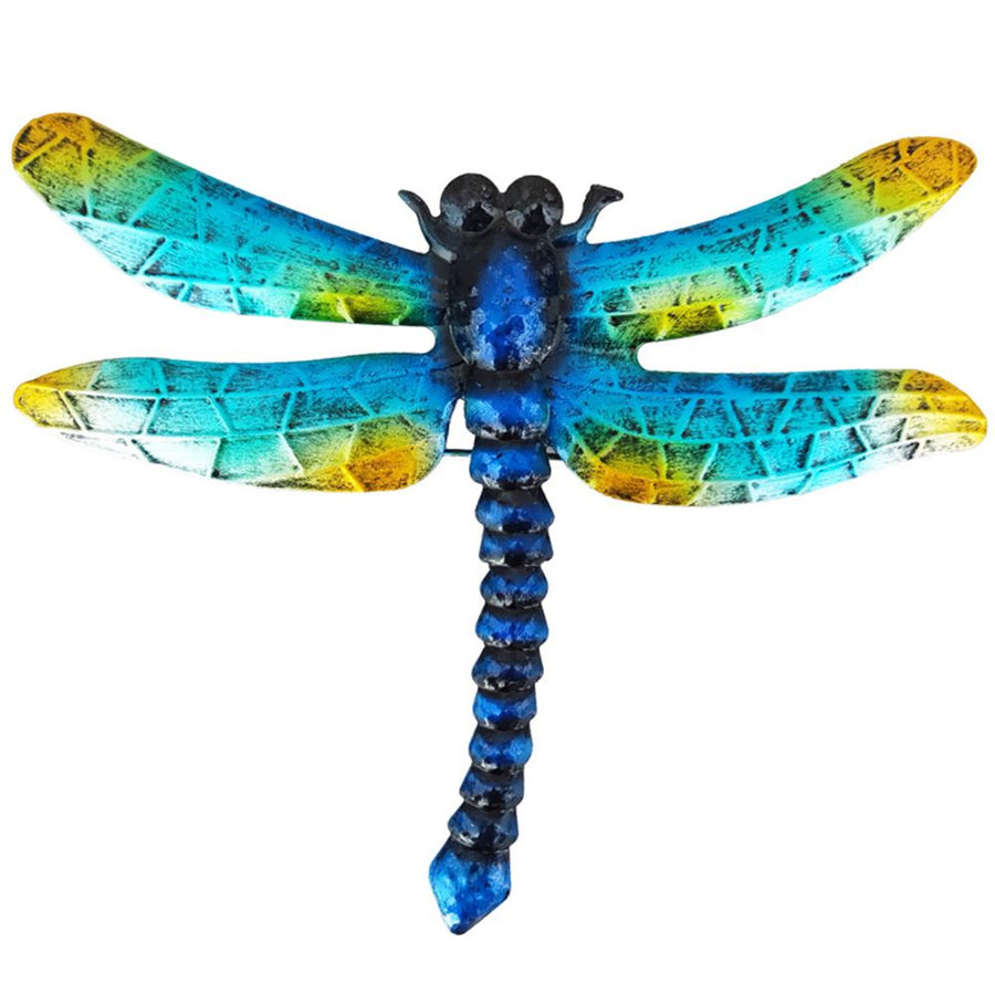 Wrought Iron Dragonfly Wall Hanging Courtyard Garden Porch Home Wall Balcony Art Decoration Outdoor Indoor Decor