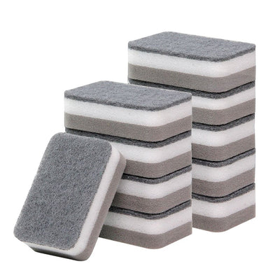 10Pcs Cleaning Scrub Sponges Heavy Duty Scrubbing Dish Sponge Dishwashing Sponge for Kitchen Dish Sink Bathroom Cleaning