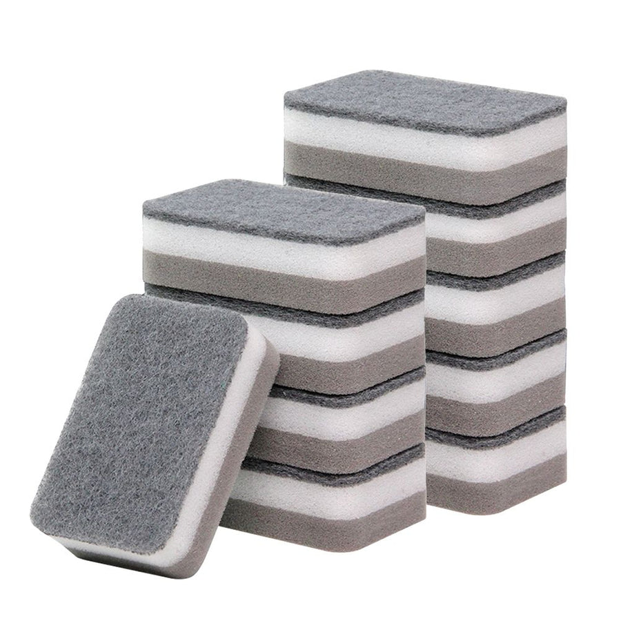 10Pcs Cleaning Scrub Sponges Heavy Duty Scrubbing Dish Sponge Dishwashing Sponge for Kitchen Dish Sink Bathroom Cleaning
