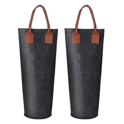 Single Bottle Wine Tote Bag Portable Felt Insulated Padded Thermal Wine Carrier Bag Wine Cooler for Travel Picnic Beach Wine Gifts