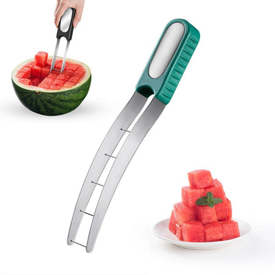 Watermelon Cutter Grater 304 Stainless Steel Watermelon Cube Cutter Fruit Salad Melon Cutter Kitchen Gadget