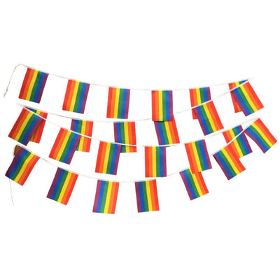 Rainbow Flag LGBT Pride String Flag Hanging Gay Lesbian Banners Bunting Flags Small Rainbow Flag Parade Festival Party Decorations