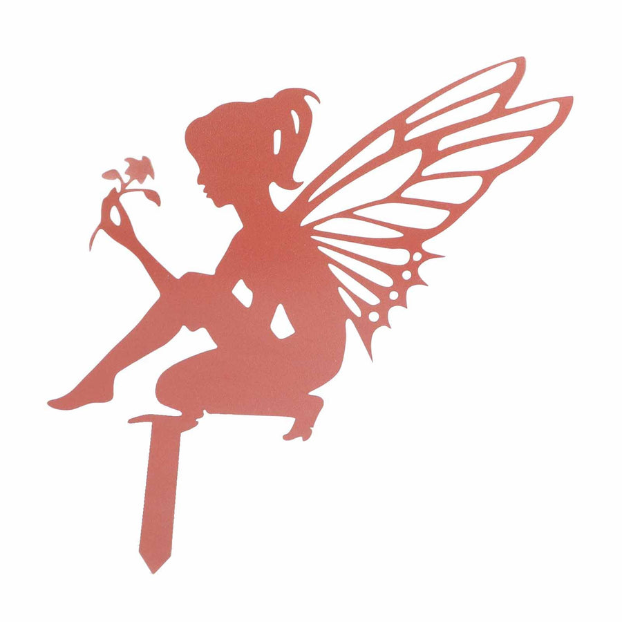 Decorative Garden Stakes Fairy Silhouette Metal Yard Stakes Arts Outdoor Garden Decor Spring Decor