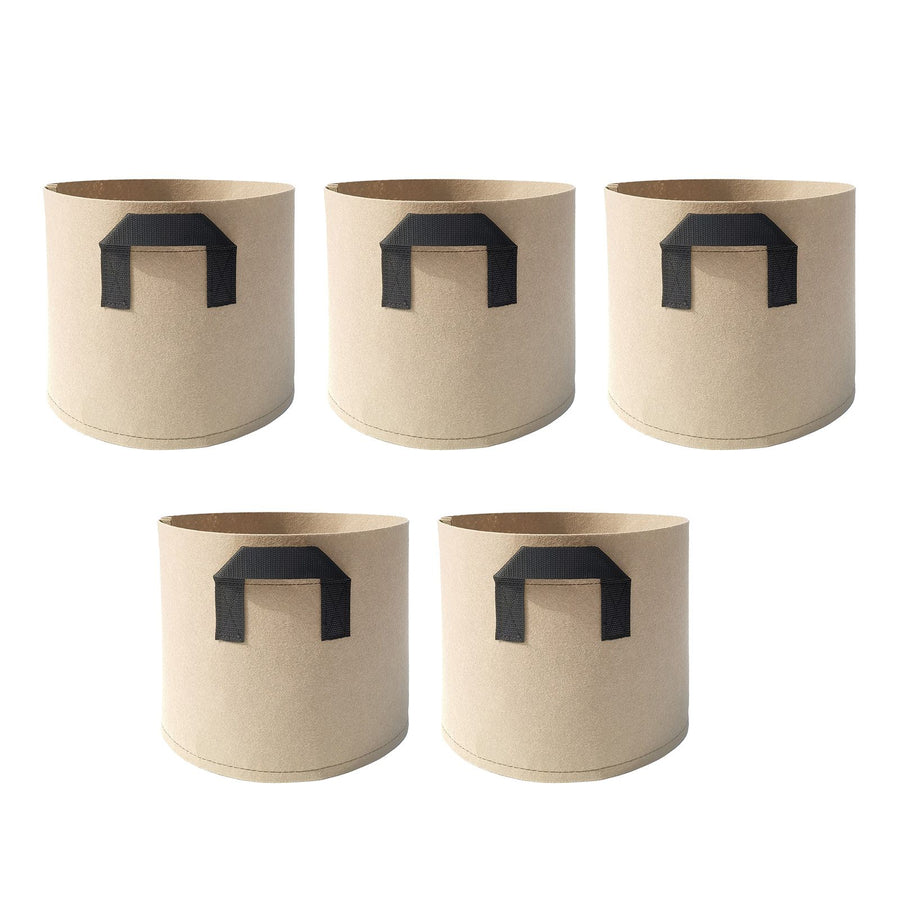 5pcs Planter Bag Breathable Reusable Thickened Plant Grow Pot With Dual Handles for Flowers Vegetables 10 Gallons