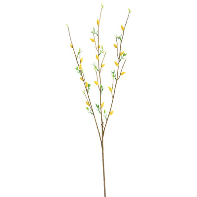 Artificial Flower Branch Simulation Bendable Decorative Fake Camellia Flowers for Arrangements Craft Projects Yellow