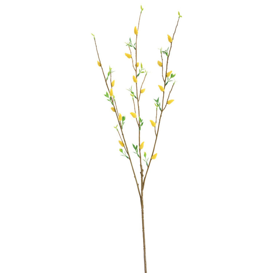 Artificial Flower Branch Simulation Bendable Decorative Fake Camellia Flowers for Arrangements Craft Projects Yellow