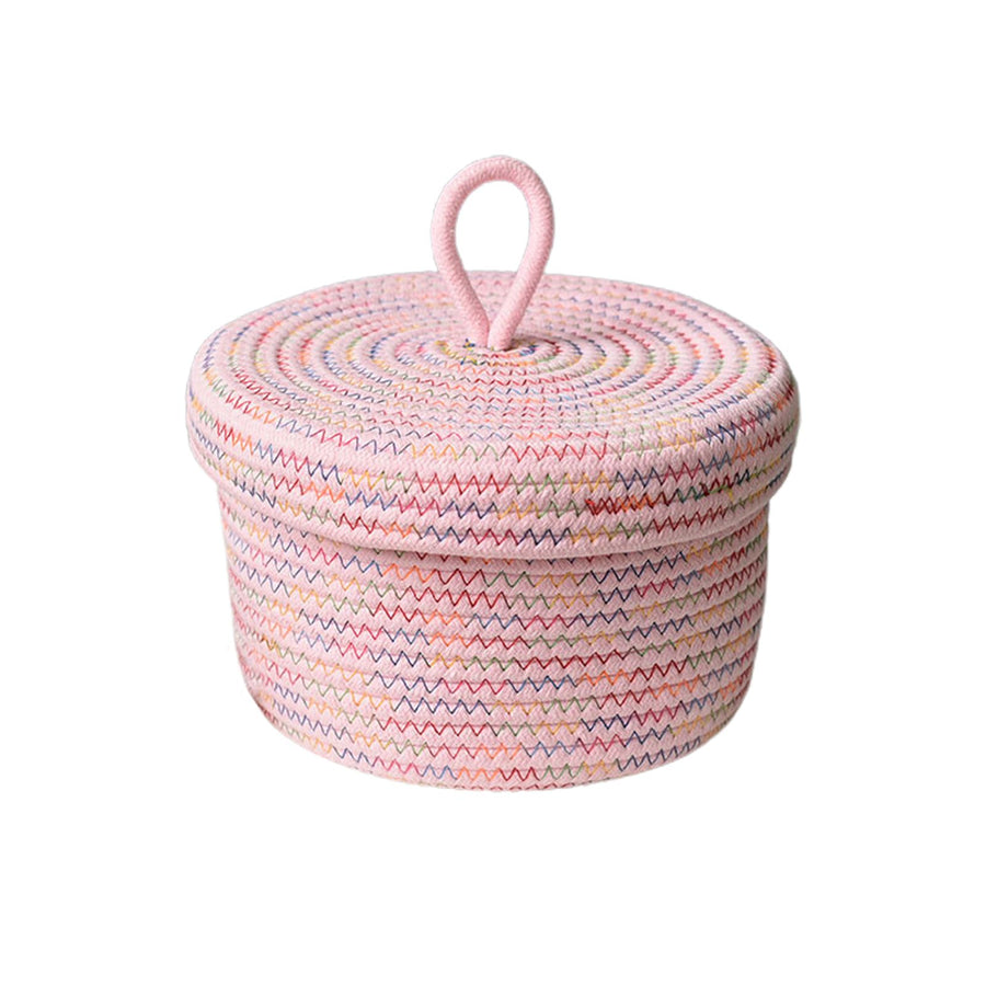 Storage Basket Soft Cotton Basket Cute Decorative Multifunction Basket for Bedroom Office Living Room