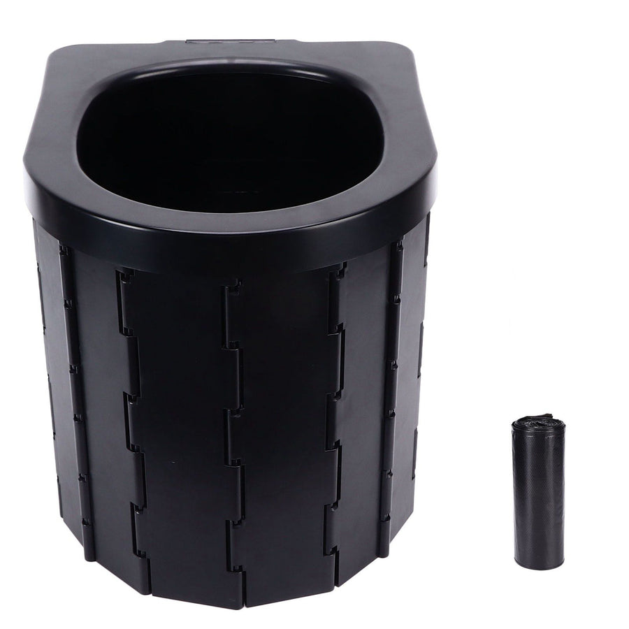 Car Folding Toilet 300 Catties Bearing Capacity Foldable Portable Comfortable Height Porta Potty for Camping TravellingOval