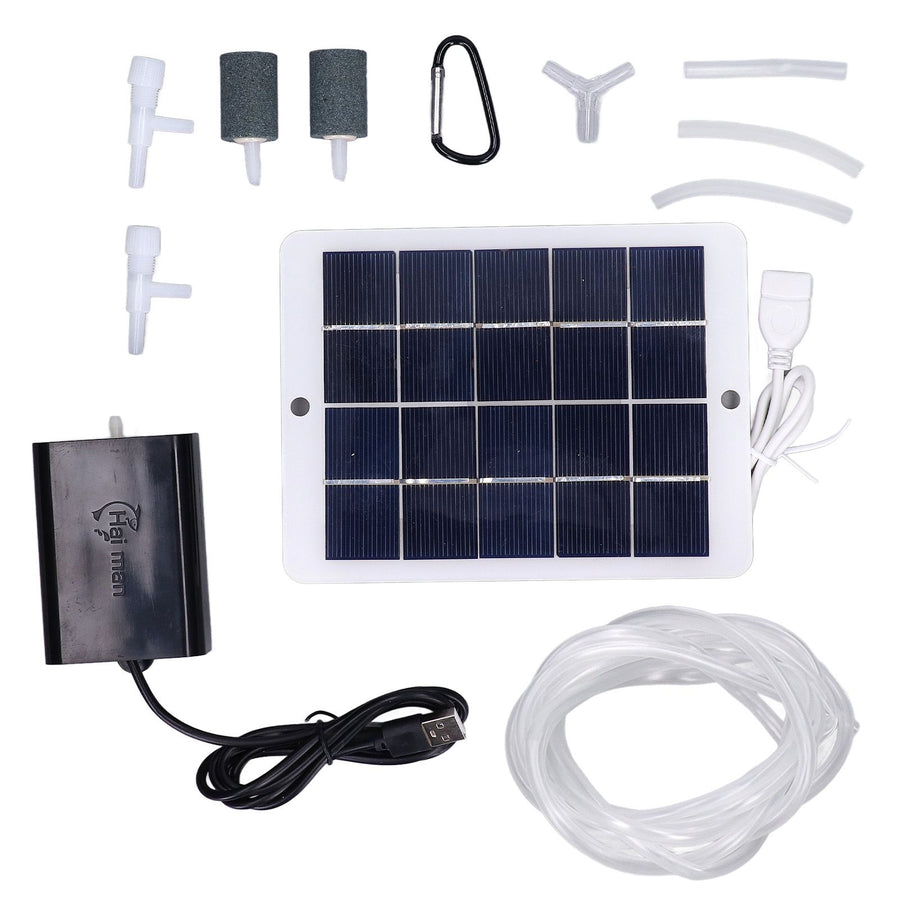 Solar Oxygen Pump Multi Purpose Convenient Installation Easy to Carry Portable Fishing Aerator Pump for Aquariums