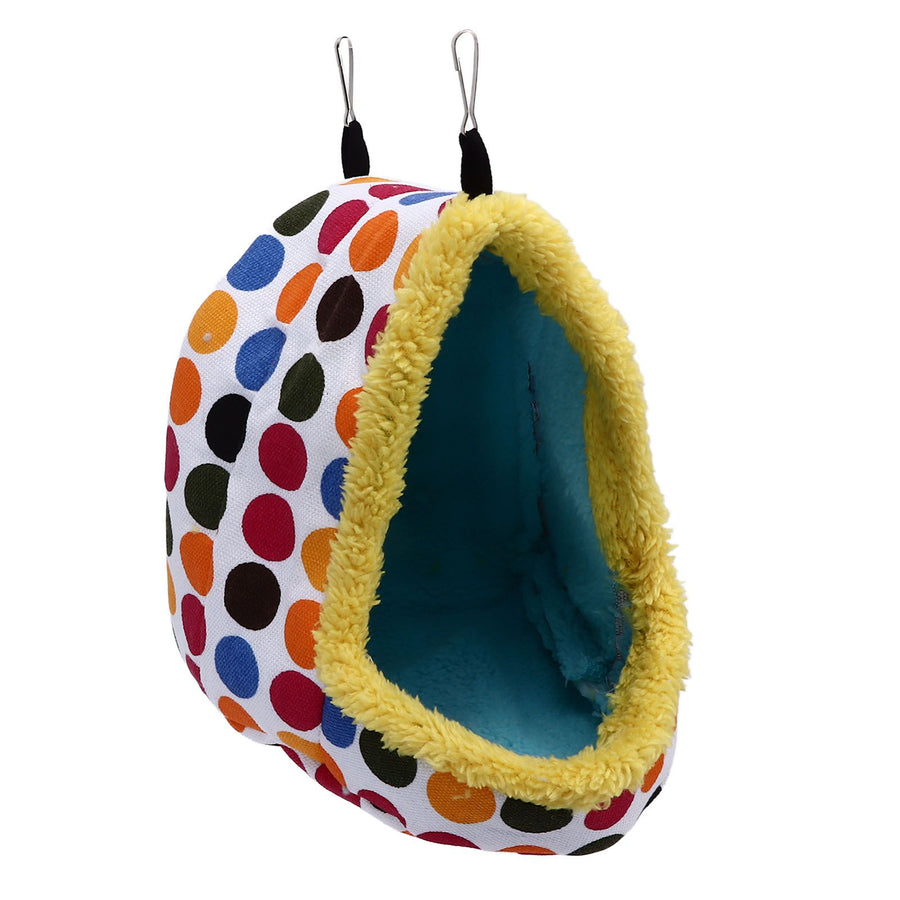 Pet Hamster Cave Bed Soft Comfortable Foldable Portable Thick Warm Easy Cleaning Small Animal House
