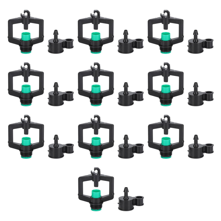 10pcs Watering Drippers 4mm Stable Plastic Irrigation Sprinkler Nozzles with Accessories for Gardening Agriculture
