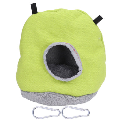 Warm Birdhouse Round Shape Soft Plush Save Space Easy Clean Safety Parrots HouseGreen