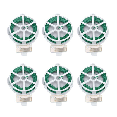 6Pcs Green Tie Wire Gardening Twist Tie Climbing Vine Tie Wire for DIY Flower Fixed Plant Support