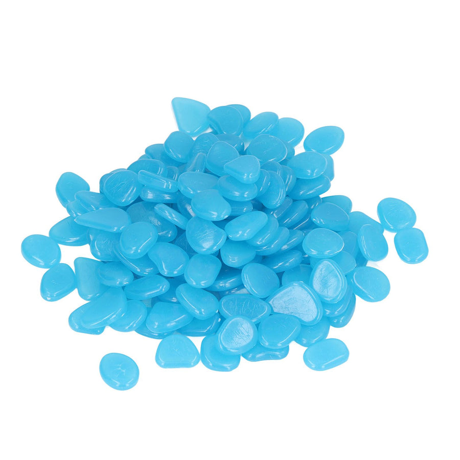 Outdoor Luminous Stones Colorful Fluorescent Luminous Pebbles for Dark Garden Courtyard Walkway Garden Trails 100 / Bag Dark Blue