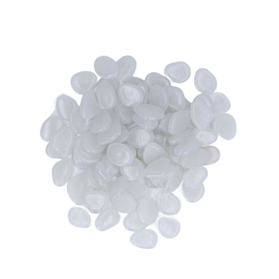 Outdoor Luminous Stones Colorful Fluorescent Luminous Pebbles for Dark Garden Courtyard Walkway Garden Trails 200 / Bag White