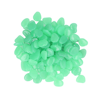 Outdoor Luminous Stones Colorful Fluorescent Luminous Pebbles for Dark Garden Courtyard Walkway Garden Trails 200 / Bag Turquoise