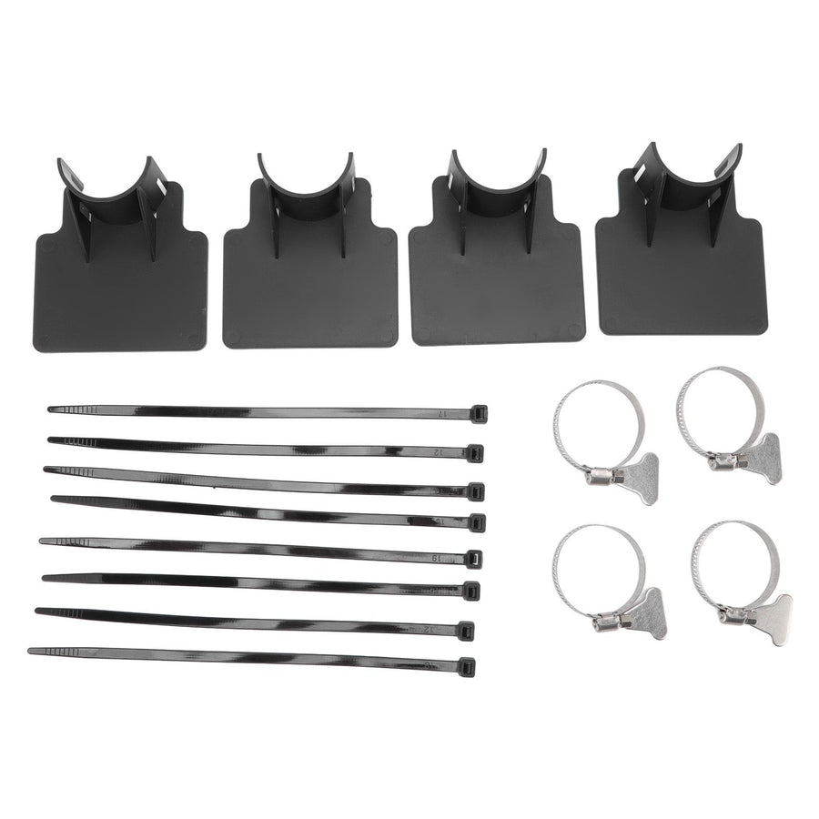 4 Sets Swimming Pool Pipe Holder Prevent Pipe Slip Cable Ties Stainless Steel Hose Clamp Swimming Pool Hose Holder Black