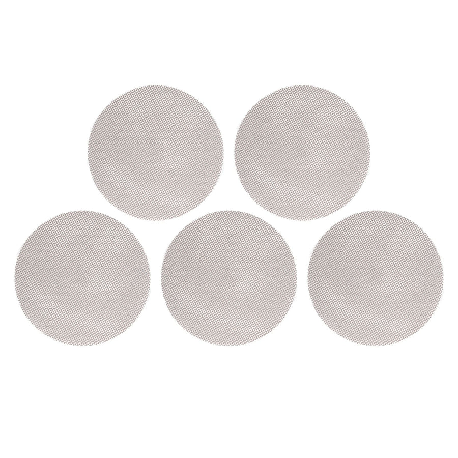 5Pcs High Temperature Resistant Barbecue Round Mat Reusable Non Stick BBQ Grill Grid Slice Pizza Mat 36cm Diameter Brown