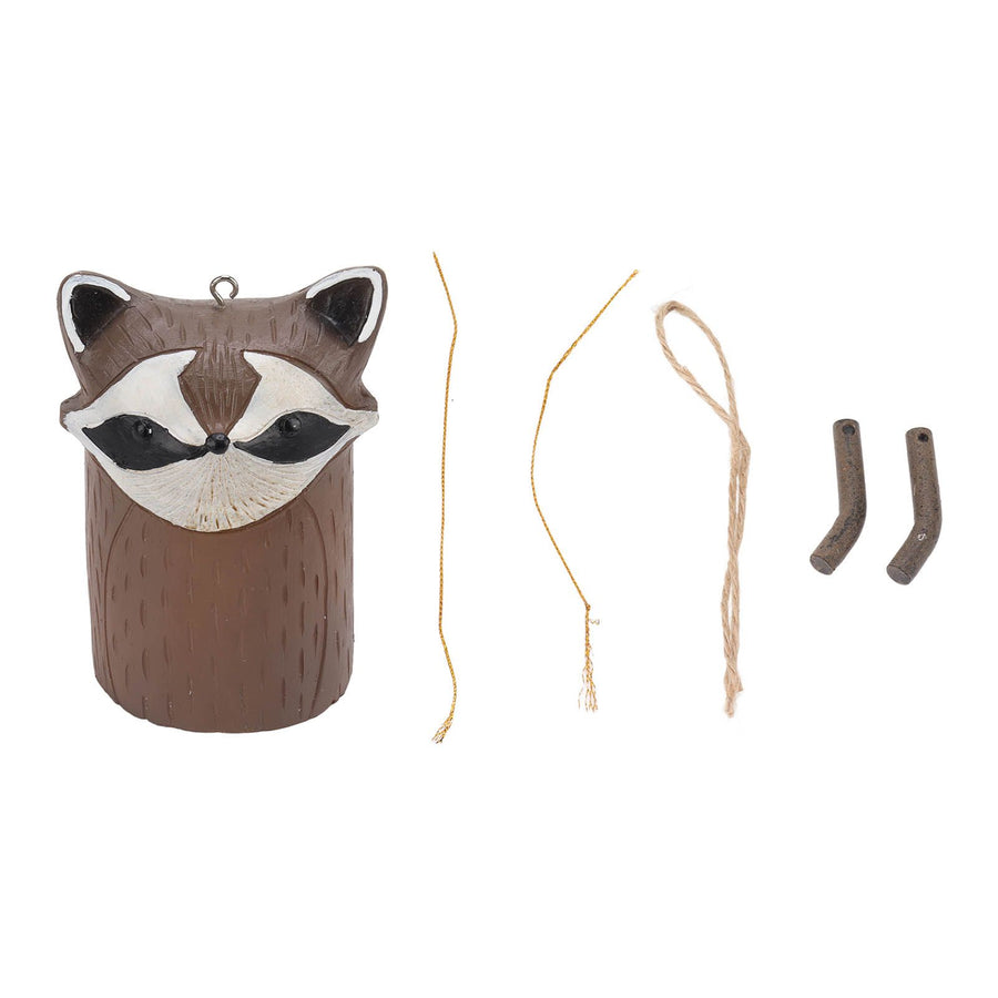 Rustic Hanging Animal Wind Chimes Resin Hand Made Natural Garden Decoration for Gardens Backyards Trees Yards D Red Panda
