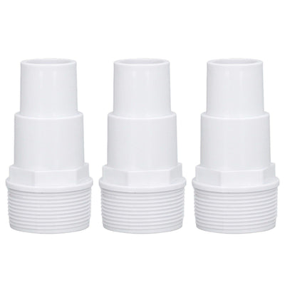 3Pcs G1‑1/2 External Thread Hose Adapter Swimming Pool Supplies for Replacement of Above Ground Pool Pumps Filters Skimmers