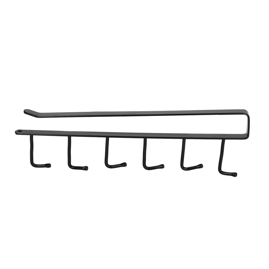 Coffee Mug Holder 6 Hooks Elegant Style Convenient Practical Stable Reliable Durable Wearable Kitchen Rack for HomeBlack