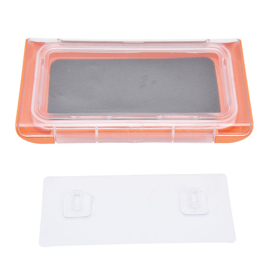 Shower Phone Holder Waterproof Bathroom Phone Box 360 Degree Rotation Wall Mounted Phone CaseOrange