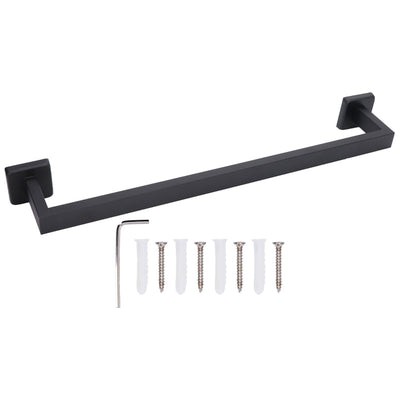 Hand Towel Holder Black Stainless Steel Fashion Design High Hardness Durable Stable Easy Installation Towel Bar