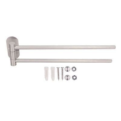 Stainless Steel Toilet Paper Bracket Single Seat 2 Poles Rotatable Toilet Paper Holder
