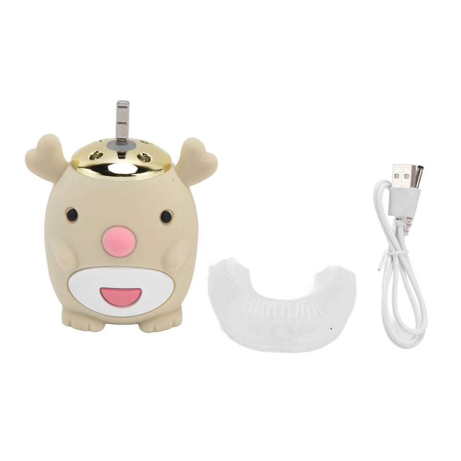 U Shaped Toothbrush Cartoon Cute Design Waterproof 5 Brushing Modes Electric Tooth Brush for KidsChildren