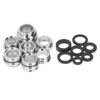 7Pcs/Set Male Female Faucet Adapter Kit with Gasket Brass Aerator Adapter Set for Garden Hose Kitchen Sink
