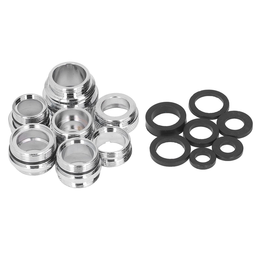 7Pcs/Set Male Female Faucet Adapter Kit with Gasket Brass Aerator Adapter Set for Garden Hose Kitchen Sink
