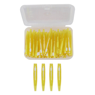 60Pcs Interdental Brush Practical Slim Braces Cleaner with PP Handle for Adults Children Orthodontic Care Yellow