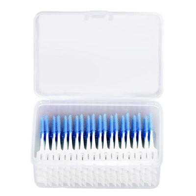 Interdental Brush Disposable Soft Dental Cleaning Floss Toothpicks for Oral Care Adults Children 160pcs Blue