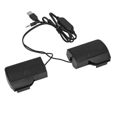 Laptop Speakers USB Powered Wired Monitor Soundbar Stereo Sound with Screen Clip for Monitor Notebook Tablets TV