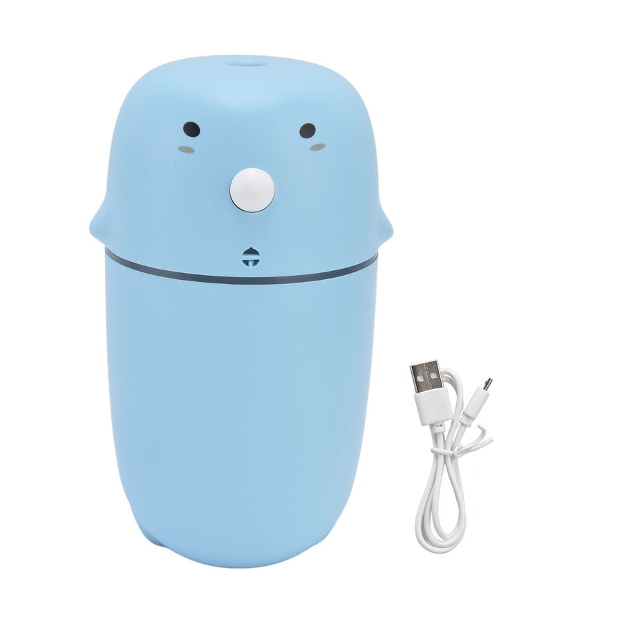 Air Humidifier Mini Cute 300ml 2 Modes USB Rechargeable Electric Cool Mist Purifier with USB Cable for Car Home OfficeBlue