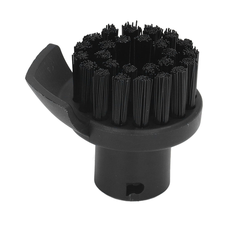 Steam Cleaner Round Brush Black Hard Bristles Cleaning Brush Replacement with Scraper for Karcher SC1 SC2 SC3