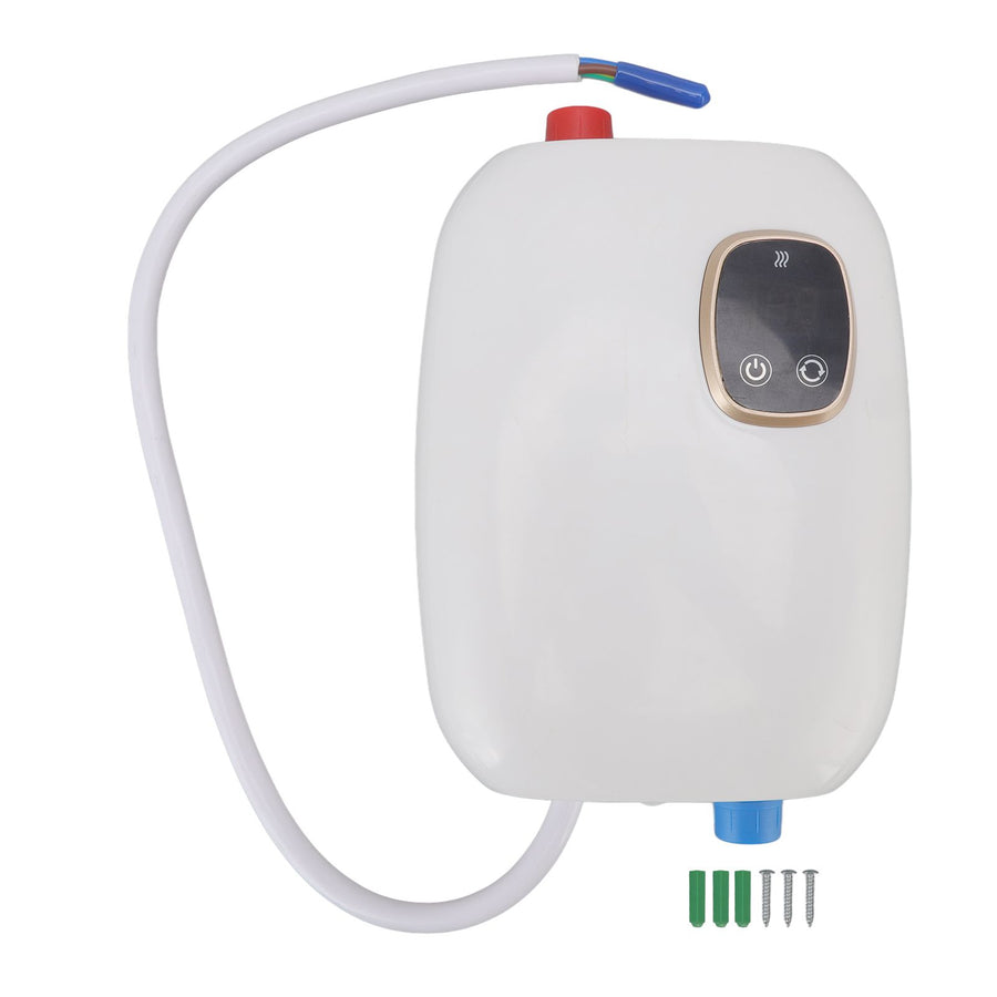 5500W Small Electric Instant Hot Water Heater with Digital Touch Screen Smart Thermostat Water Heater 220V