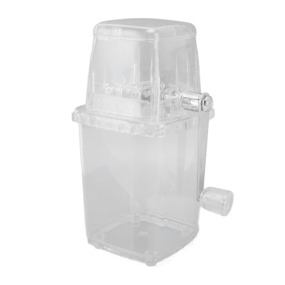 Manual Ice Crusher Small Portable Shaver Hand Operated Snow Cone Machine for Home Transparent
