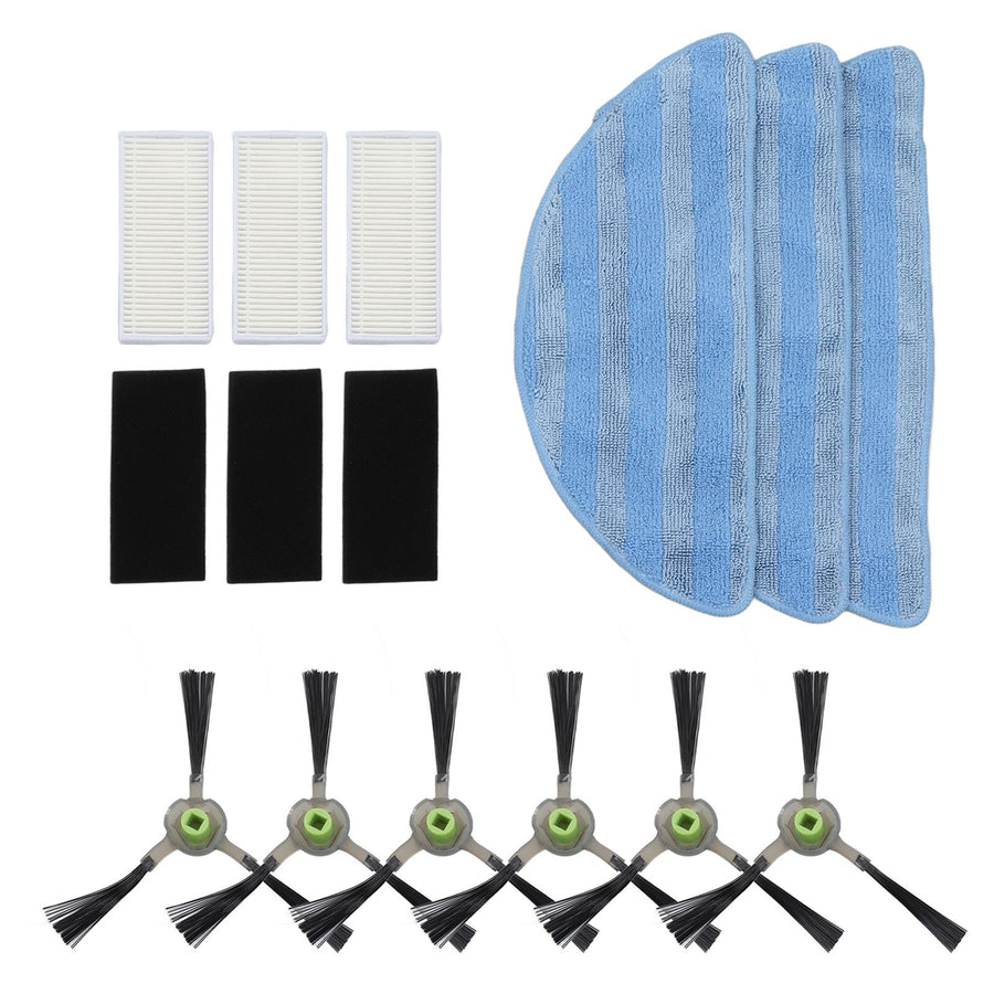 Vacuum Cleaner Accessories Kit High Strength Sweeping Robot Cleaning Rag Filter Side Brush Replacement Parts