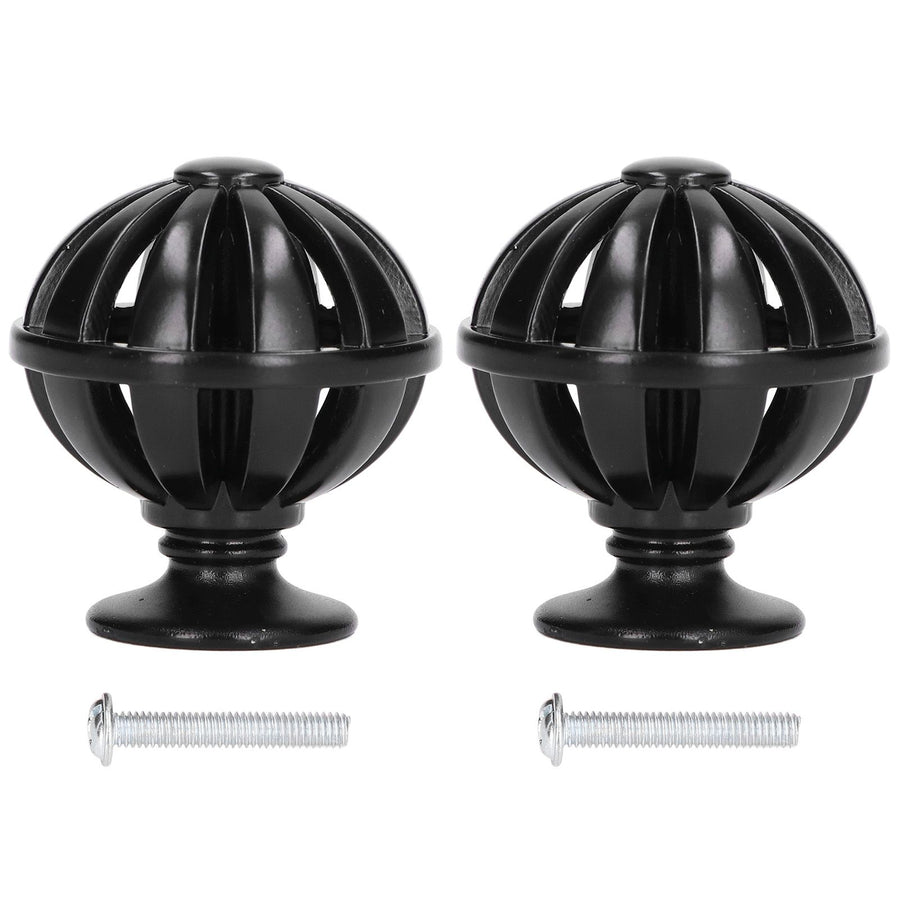 2Set Cabinet Knob Birdcage Hollow Closet Drawer Knob Zinc Alloy Wardrobe Knob for Home Decoration366 Birdcage Black