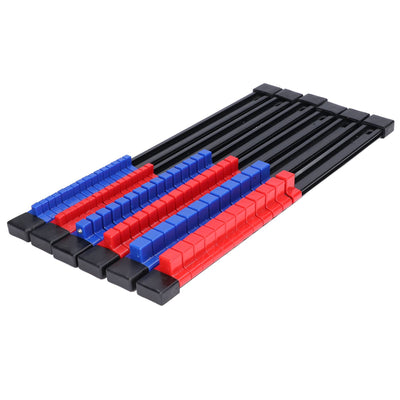 6pcs Socket Organizer Tray Multipurpose ABS 1/4in 3/8in 1/2in Auto Repairing Tools